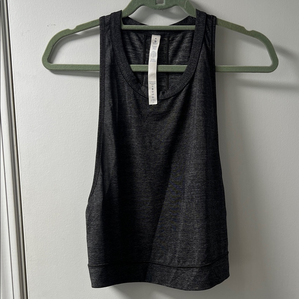 Lululemon Athletica Heathered Grey/Black Tank Top